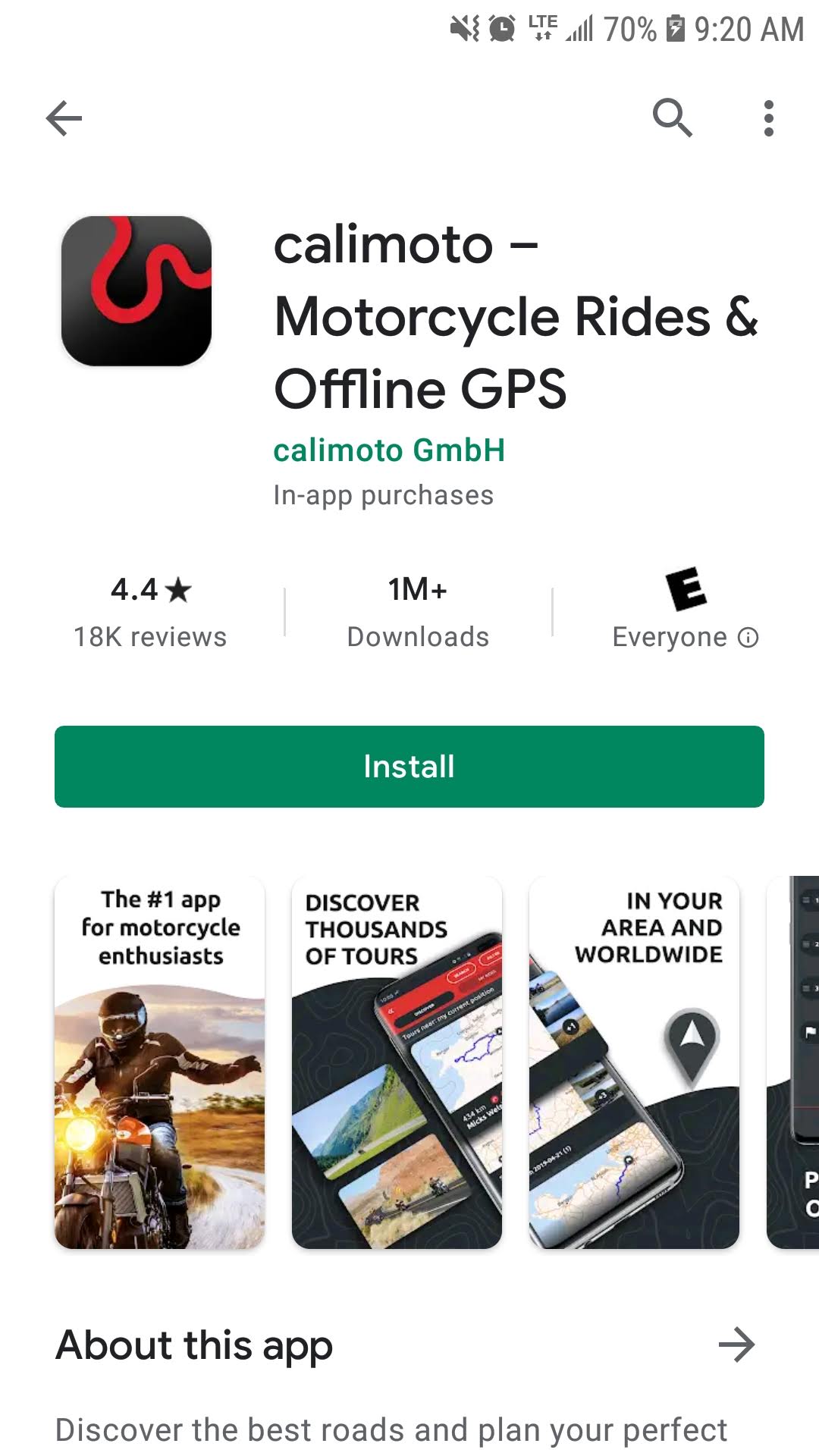 Calimoto winding roads algorithm app